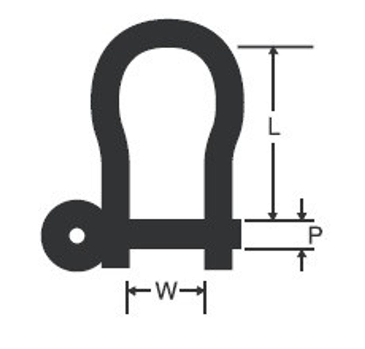 RWO Stainless Steel Twist Shackle Bar 6mm Pin