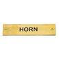 AG SP Horn Label Brass 57 x 12mm