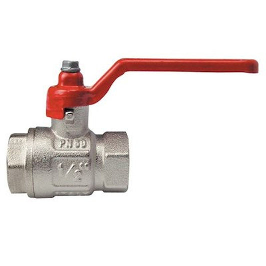 BRASS BALL VALVE FF LEVER 1 1/4in BSP CARDED  1-75040P