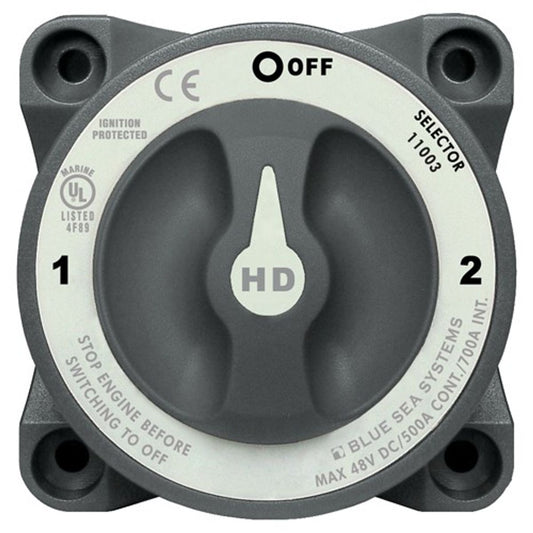 Blue Sea Heavy Duty Battery Switch 3-Way 500A AFD