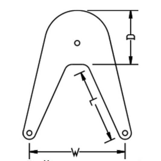 Anchor Bow Fender (15 x 13 x 28cm / White)
