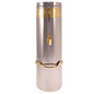 AG Double Skin Chimney 18" x 6" Stainless with Brass Band
