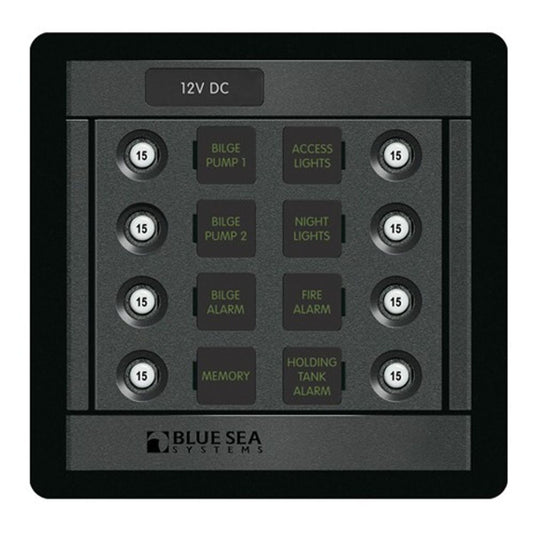 Blue Sea 360 DC C/B Panel 8 Position 12/24V