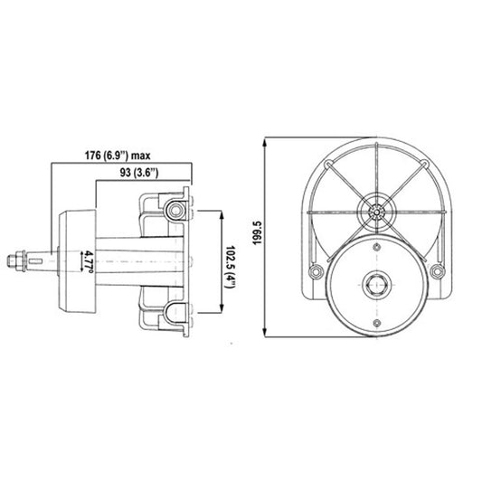 Ultraflex T85 Rotary Steering Helm with Black Bezel