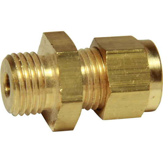 AG Brass Male Stud Coupling 1/4" x 1/4" BSP  1-13080