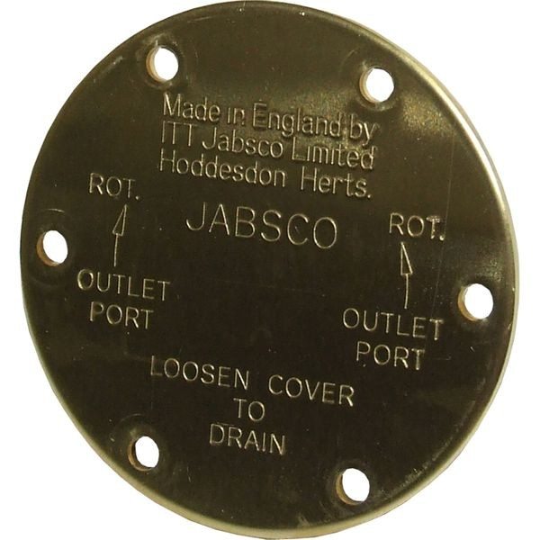 Jabsco Pump End Cover Plate for 3/4" Pumps