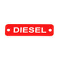 AG Diesel Label (S) Red with White Engraving 75mm x 22mm