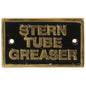 AG Stern Tube Greaser Name Plate Brass