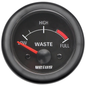 Vetus WASTE24B Waste water level indicator, black, 24V, cut-out size Ø 52 mm (excl. sensor)