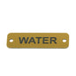 AG Water Label (S) Gold with Black Engraving 75mm x 22mm
