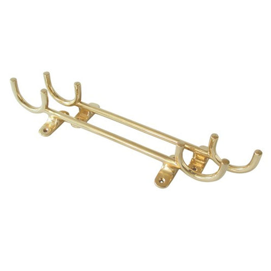 AG Plank & Pole Double Rack Brass (Pair)