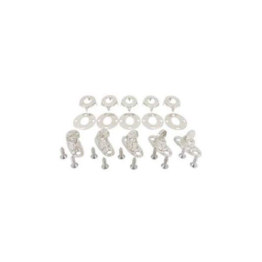 AG Turn button Kit Screwfix/Fabric 8mm Nickel Plated x 5 Sets/Kit