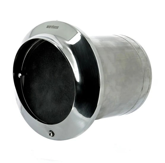 Stainless steel (AISI 316) transom exhaust connection with check valve 90mm  TRC90SV