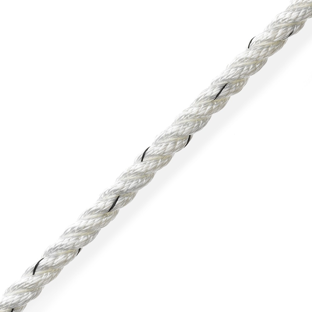 Marlow 3 Strand Polyester 6mm White PER METRE