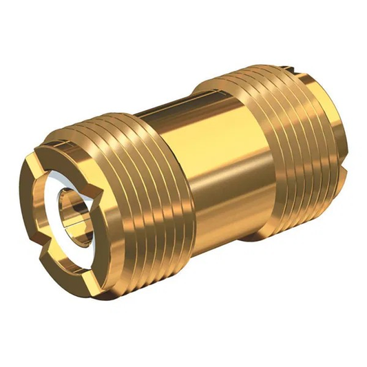 Shakespeare PL-258-GBarrel connector for PL259 - Gold Plated Brass