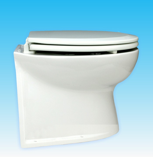 14" DELUXE FLUSH ELECTRIC TOILET Sea or river water flush soft close models, 12v