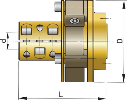 Flexible coupling type Bullflex 12, shaft 45mm  BULFL1245