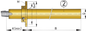 Bronze stern tube with mounting flange and one bearing aft, length 1500mm, diameter 30mm