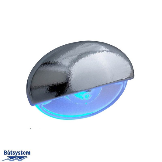 Batsystem LED Step Light â€“ 12v 0.25w White LED Chrome Housing