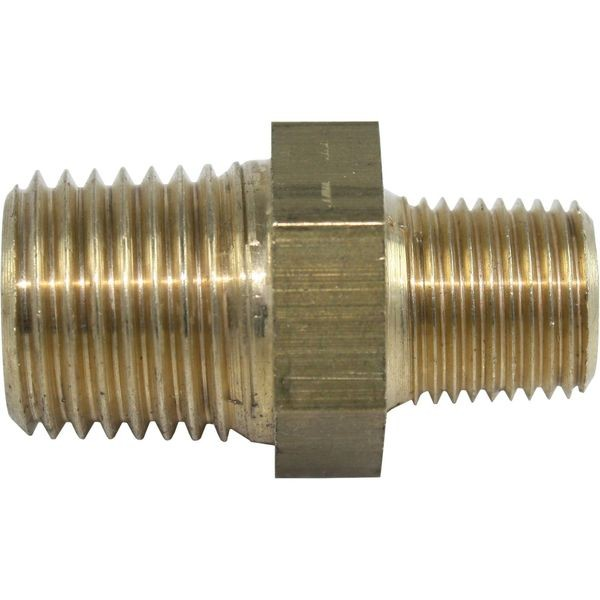 NIPPLE UNEQUAL 1/8in-1/4inBSPTM BRASS  407620
