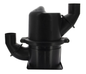 NAVIDURINÂ®LLOYDS approved, Black high performance waterlock/muffler type HPW127, 127 mm rotating inlet and outlet  HPW127