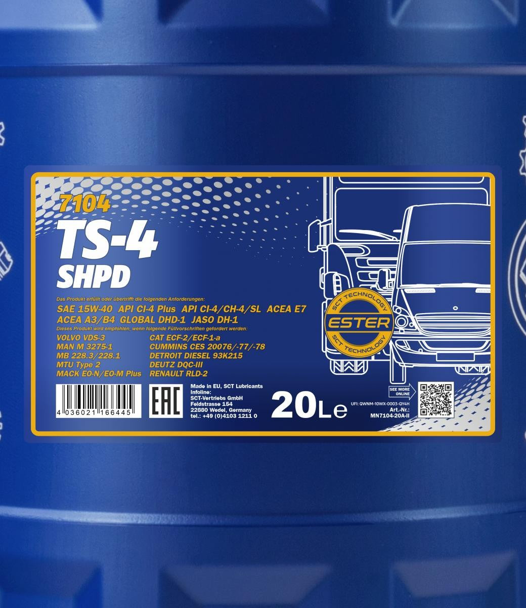 Mannol TS-4 15w/40 20l